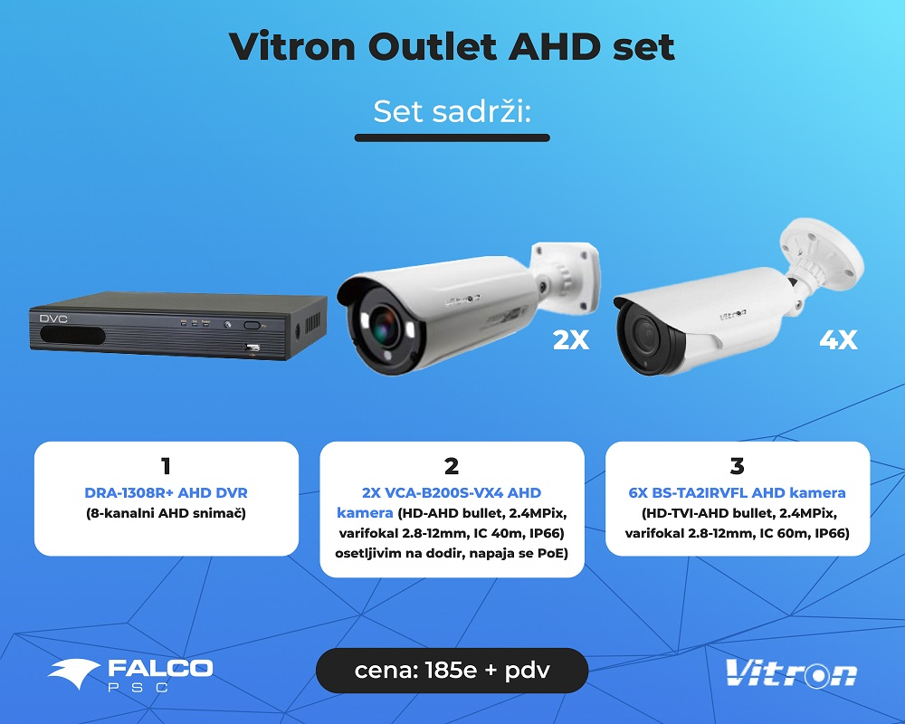 Vitron Outlet AHD set za video nadzor 
